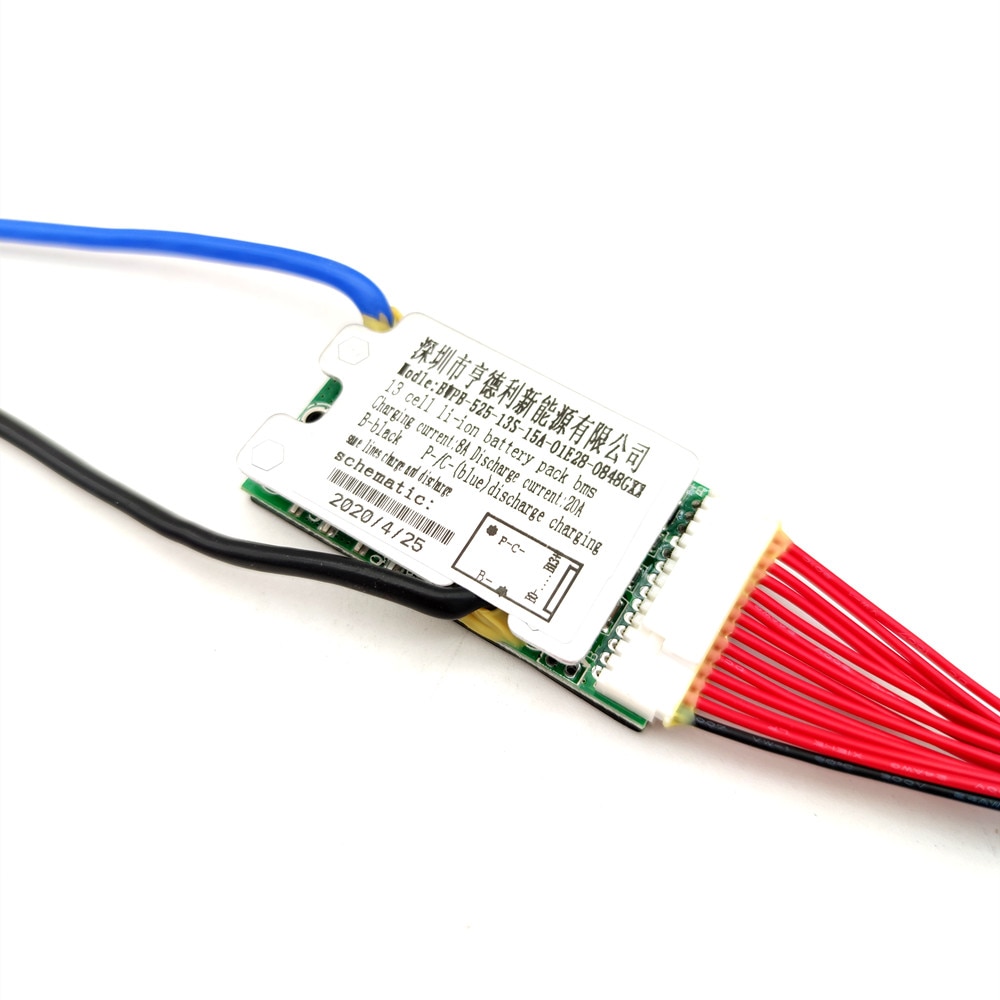 13s 20a bms 48v litiumbatteri laddningsspänning 54.6v pcm för elcykel hengchang