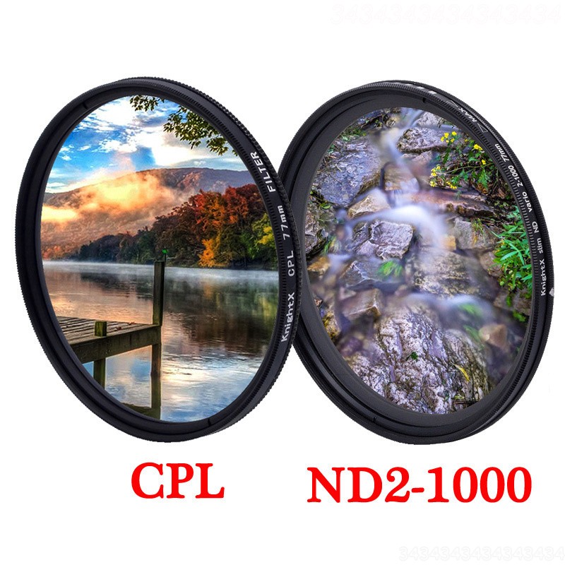 KnightX Camera Lens Circular Polarizer Filter CPL ND2-1000 for Camera Lens Filter 58mm 67mm 72mm 77mm