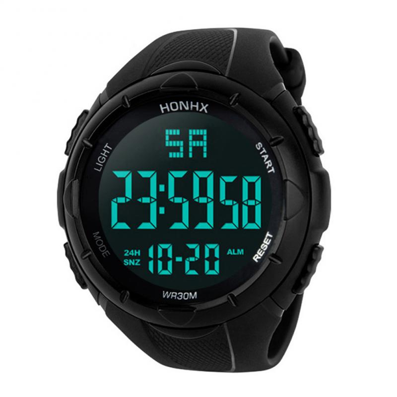 Reloj Digital deportivo para hombre, pulsera de silicona con banda de goma y fecha, LED, Digital, Multicolor, novedad de