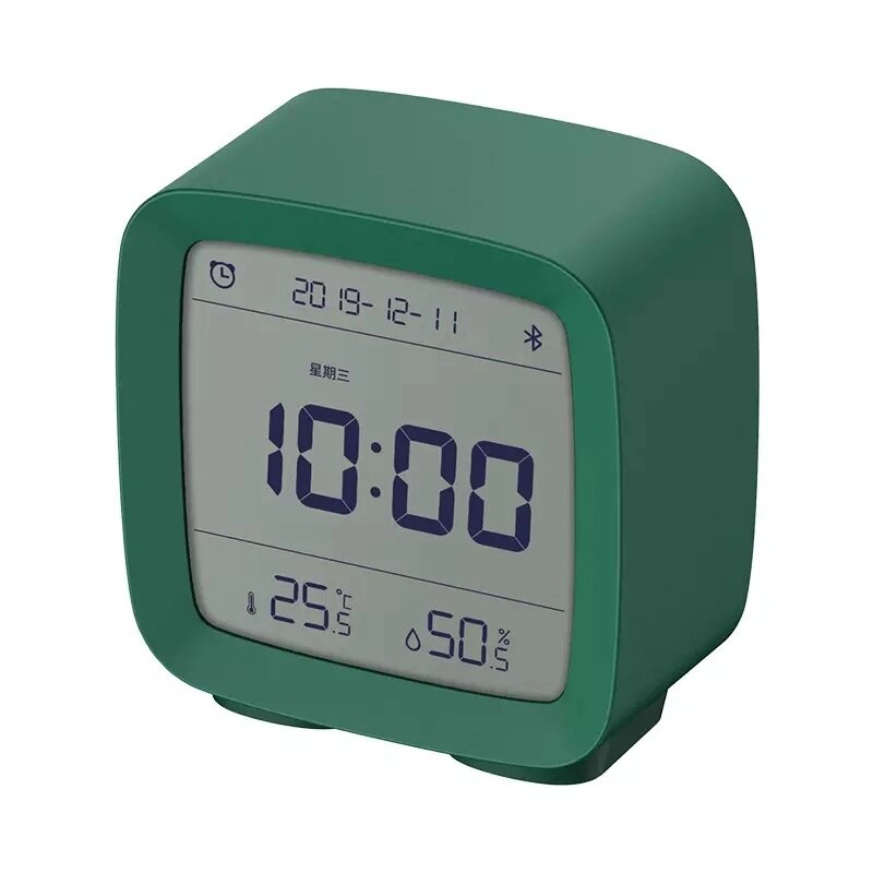 In stock Qingping Bluetooth Temperature Humidity Sensor Night Light LCD Alarm Clock Mihome App control Thermometer: 1 pcs green