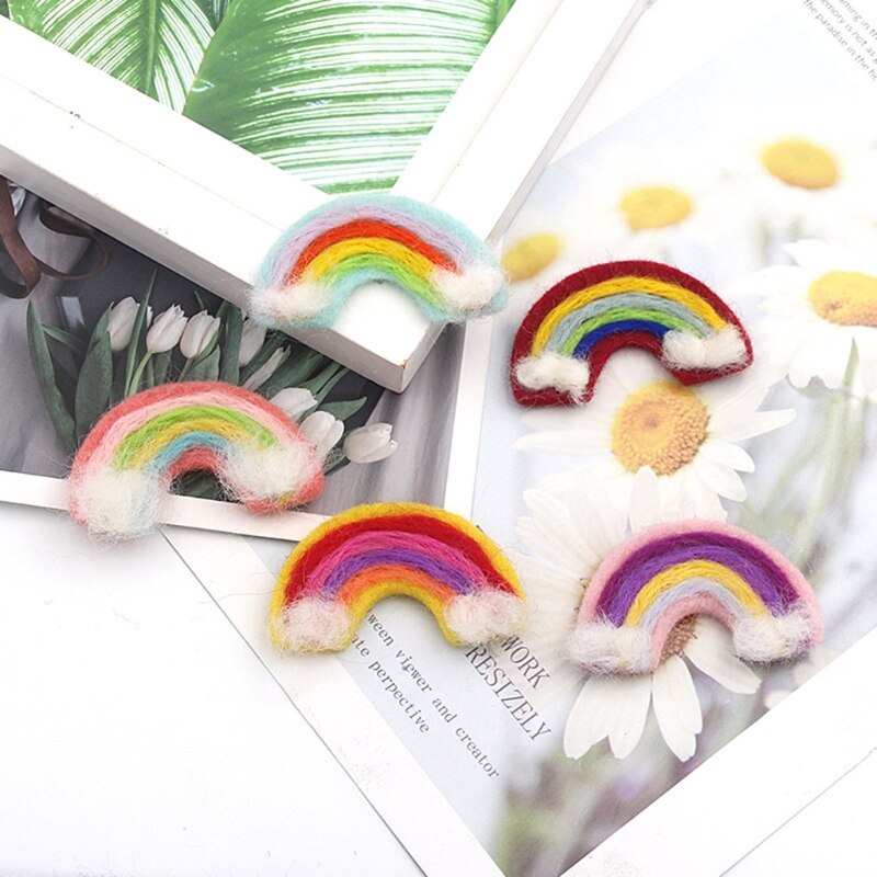 5 Pcs DIY Handmade Baby Felt Rainbow Home Party Decorations Photography Props J60B
