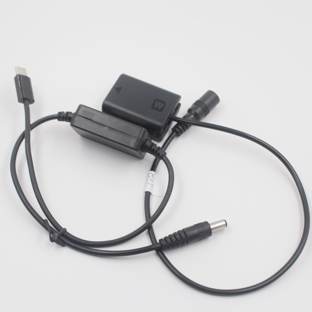 USB C PD NP-FW50 imitacja baterii AC-PW20 DC łącznik zasilacz robić i aparaty systemowe Sony alfa 7 a7 a7S a7II a7R A3000 A5000 A6000 NEX5 NEX3 NEX