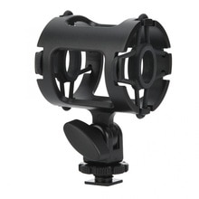 Soporte de montaje de micrófono con zapata fría, soporte Universal de plástico para micrófono, abrazadera a prueba de golpes, soporte de grabación de estudio para cámara