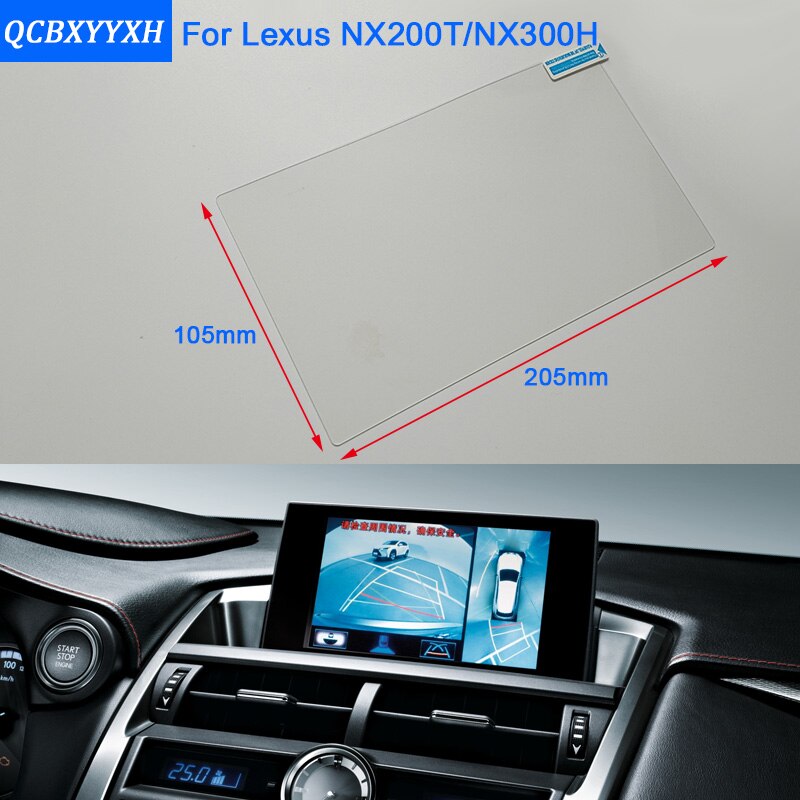 Autostyling 9 inch gps navigatiescherm stalen beschermfolie voor lexus  nx 200t nx300h bediening van lcd-scherm autosticker