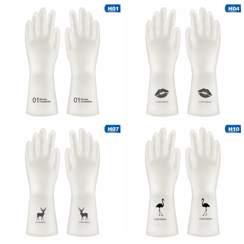 Washing Gloves Women Waterproof Rubber Latex Thin Kitchen Laundry Plastic Cleaning Dishes Household Chores Kitchen Tools