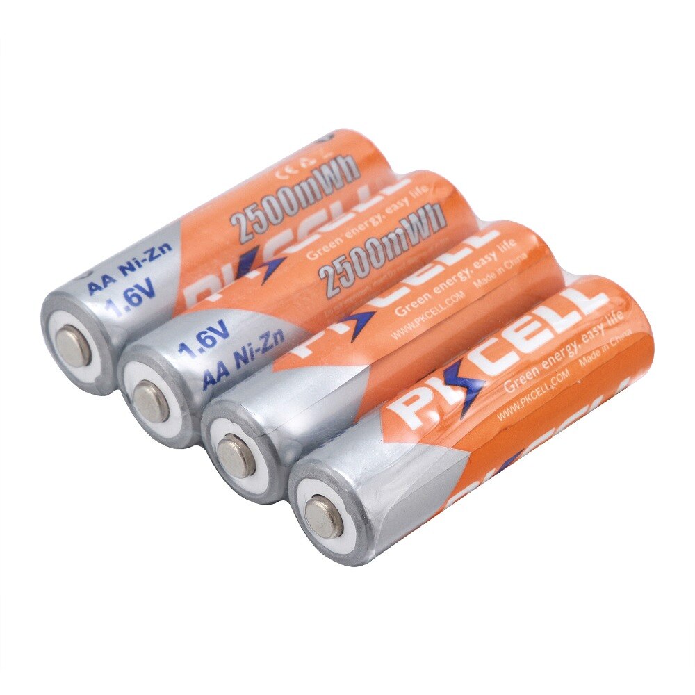 PKCELL 1.6 V Ni-Zn AA Batterij 2500Wh 1.6 V NiZN Oplaadbare Batterij Voor RC Mobiele Speelgoed