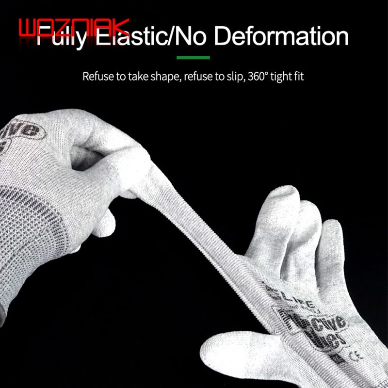 RELIFE RL-063 Antistatischer Handschuh Rutschfeste ESD Elektronische Arbeitshandschuhe PU-beschichteter Fingerschutz für die Reparatur von Computertelefonen