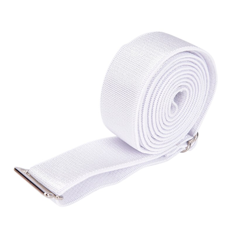 Verstelbare Shirt Anti-Rimpel Band Shirt Jurk Houder Buurt Shirt Verblijf Beste Tuck Het Riem Antislip anti-Rimpel Bandjes: WHITE