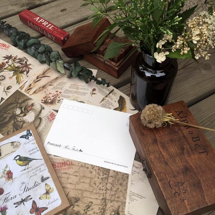 16pcs/pack/lot Students' DIY cards set Vintage Voodoo girl series postcard Nice Bookmark card collection