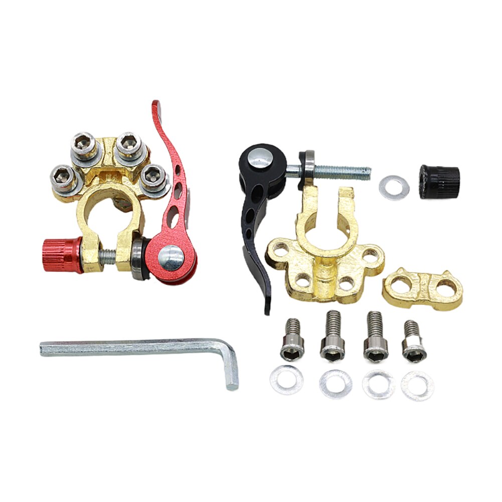 1 Pair Quick Disconnect Auto Cables Connectors Car Battery Bornes Main Cable Post Clamp Terminal Screw Connection For Car Truck