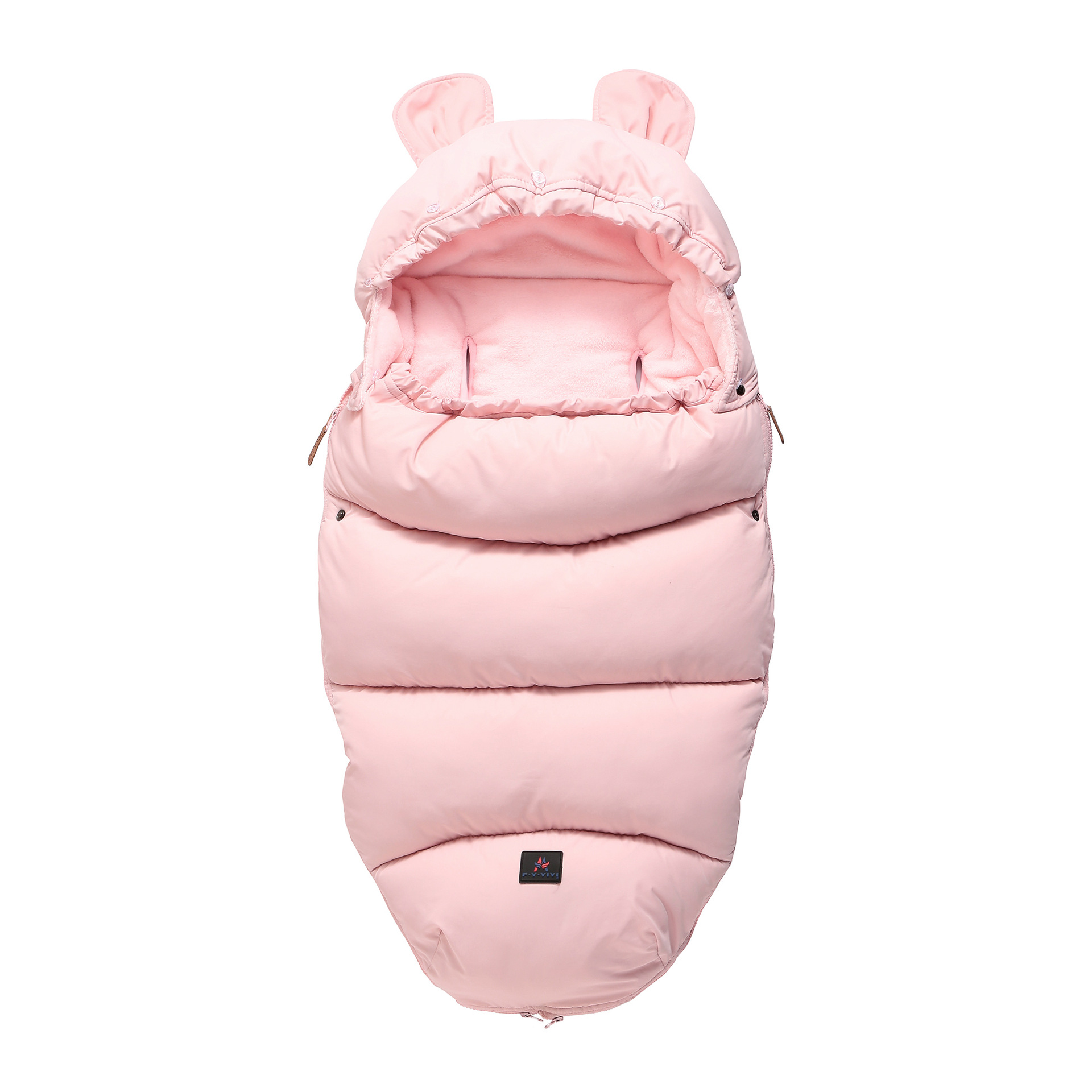 Sacos de dormir calientes de invierno para bebé recién nacido, forro para bebé, envoltura de lana para envolver cochecito, manta para bebé, sacos de dormir: pink no fur