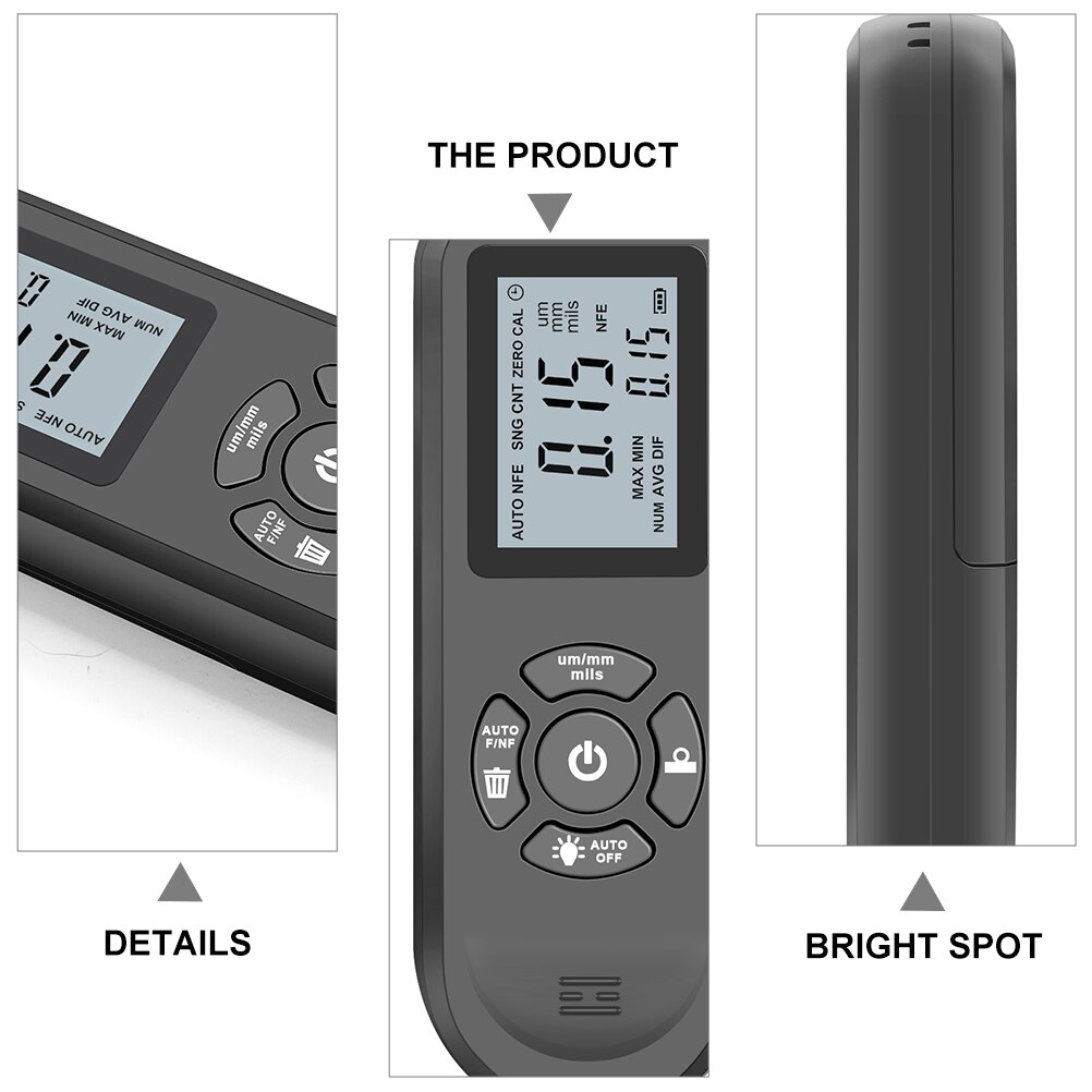 1 Set Useful Paint Thickness Meter Painting Depth Gauge Coating Thickness Tester