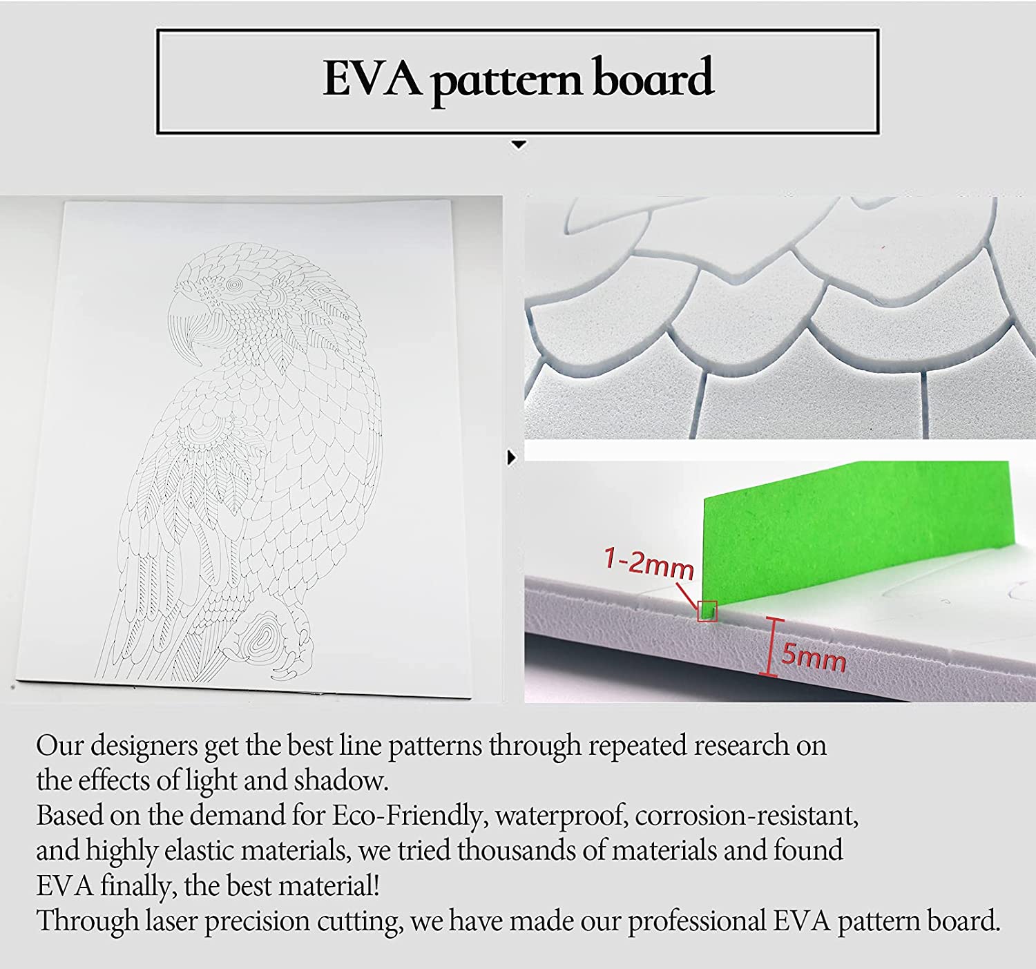 UNIQUILLING 3D Parrot Quilling Paper Filigree Paintings Wall Decor DIY Quilling Paper Crafts DIY Quilling Paper Tools Kits