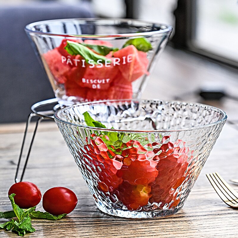 2 stk 16-16.9cm fransk gennemsigtigt glas salat tallerken skål sauce suppe skål frugt dessert æg kage krydderier køkkenværktøj bestik