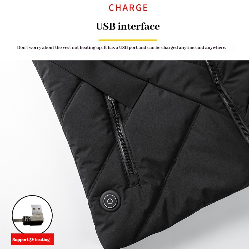 Otoño e Invierno 11 traje de calefacción con tracción en las ruedas para hombres y mujeres USB chaleco calefactor inteligente chaleco eléctrico chaleco para parejas