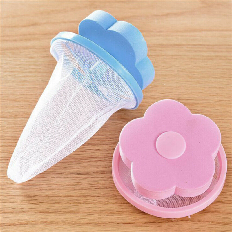 1Pcs Durable Remover Washing Machine Filter Bag Flower Ball Hair Lint Fluff Grabbing Absorb Residual Debris Reusable Hair