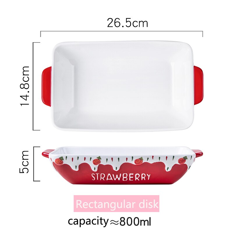 Keramische ovenschaal, 650 ml, vierkante bakvormen, 7 inch ovenvormen