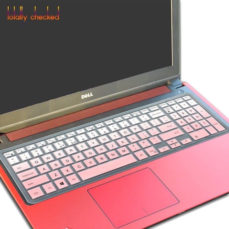 15.6 inch laptop keyboard cover skin for Dell Inspiron 15 5000 series 5545 5547 5548 5555 5558 5559 5566 5567 5577 i5545 i5547: gradualpink
