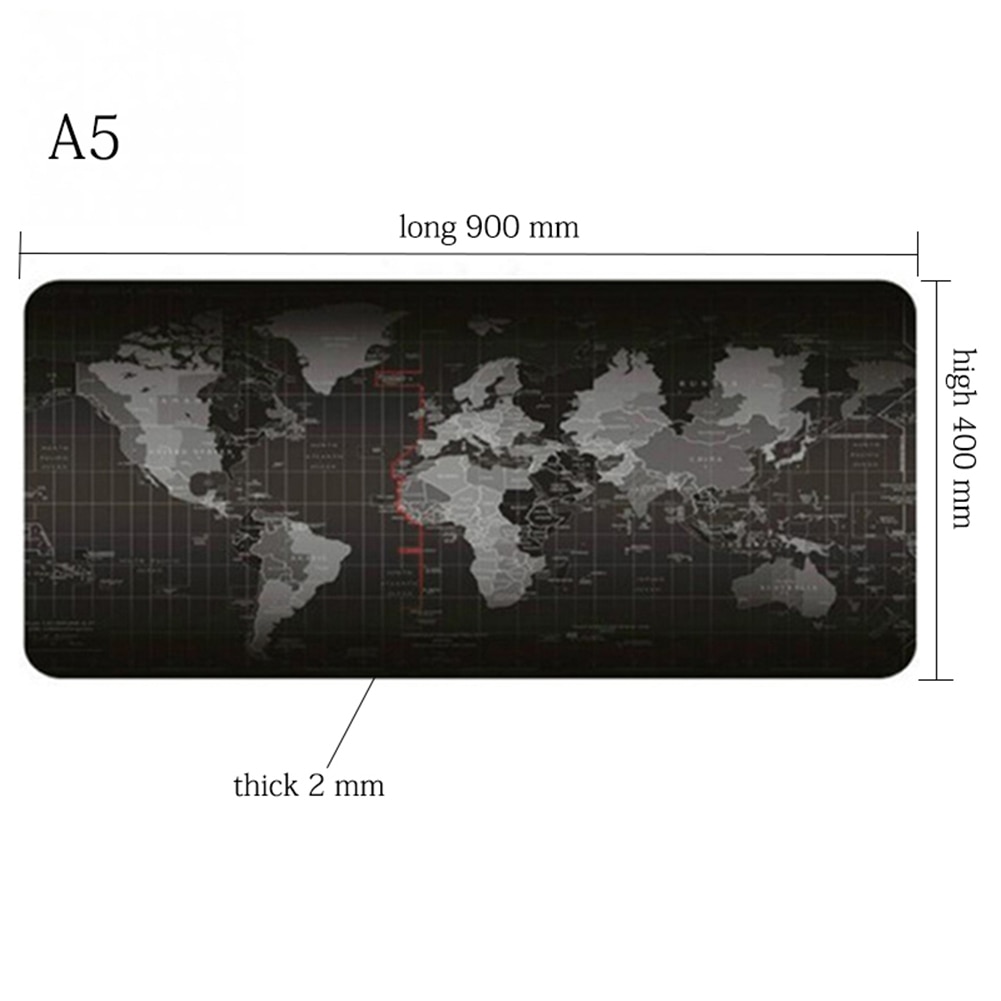 Gaming Mouse Pad RGB Large Mouse Pad Gamer Old World Map Notebook Computer Mousepad Mats Office Desk Resting Surface Mat Game: 900x400x2mm