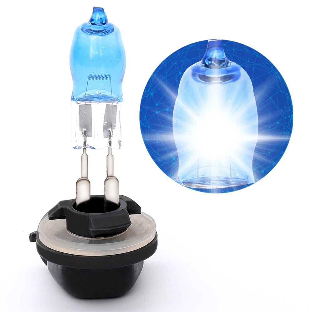 Bombilla halógena para Faro de coche, luces blancas de cuarzo de filamento de tungsteno superbrillante de , 881, 12V, 100W, 6000K, 2400LM, 2 uds.