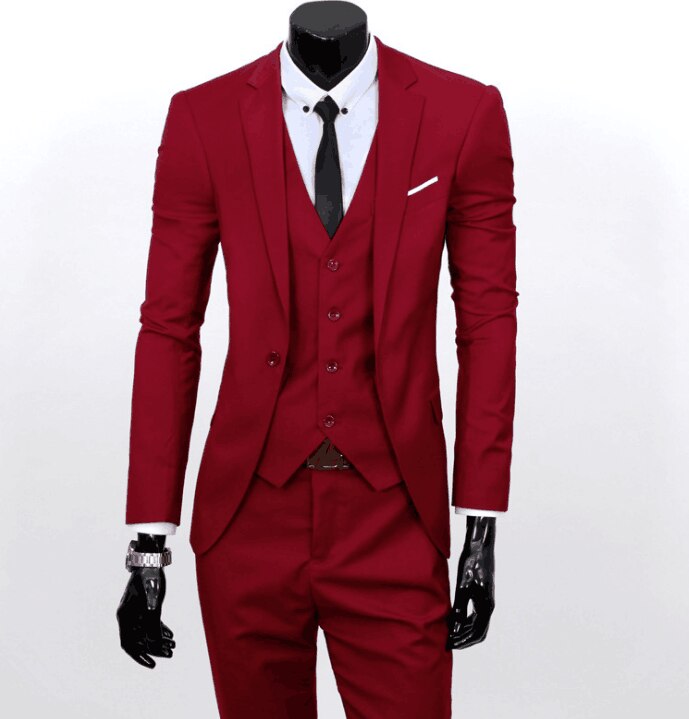 Costume 3 Pièces Homme - Veste Gilet Pantalon Pour Mariage Affaires Et Occasions Élégantes