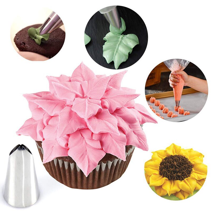 Cake Decorating Set Piping Nozzles Tips Pastry Scraper Converter Silicone Cream Bag DIY Cupcake Dessert Baking Supplies Kit