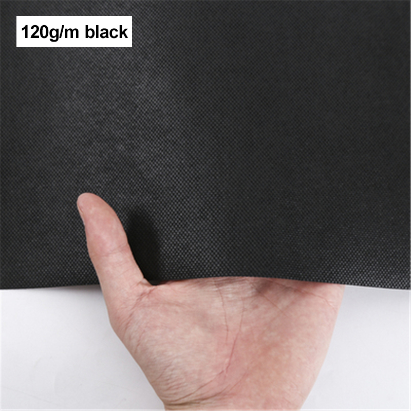 10M/Roll Niet-geweven Interlining Stof Achtergrond Doek Thuis-Textiel Patchwork Kleding Naaien Diy Craft Accessoires 160Cm Breed: 120g black