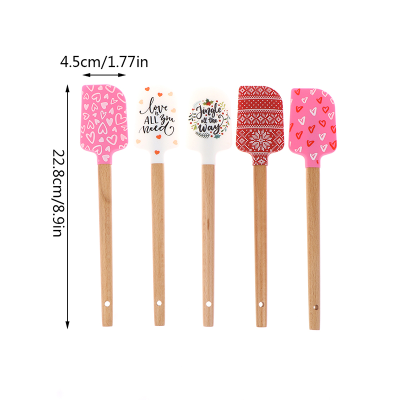 Color Silicone Baking Spatula Heat-Resistant Non-stick Cooking Utensils Non-deformable Soft Baking Spatula Kitchen Baking Tool