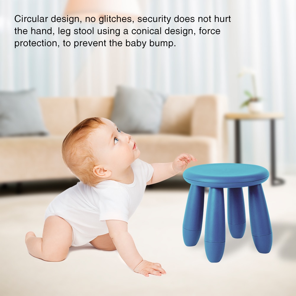 Non Slip Living Room Solid Kindergarten Thickened PP Learning Detachable Children Stool Furniture Home Mini Portable Round Seat