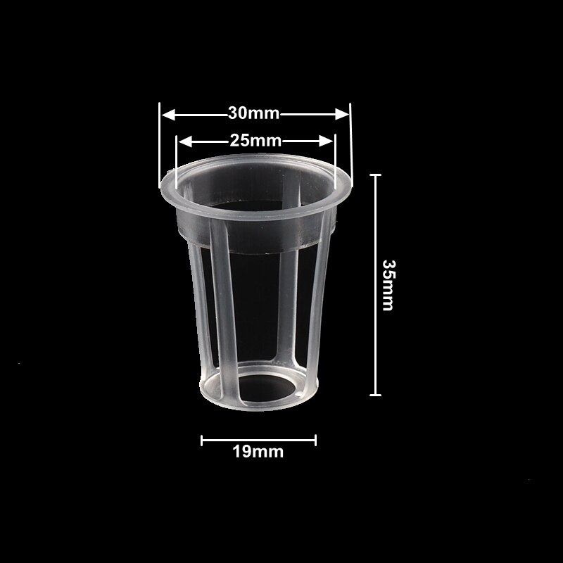 100pcs Net Pot Garden Vegetable Soilless Grow Hydroponic Basket Multi-Size Aeroponics Plastic Planting Mesh Pot: S25-35