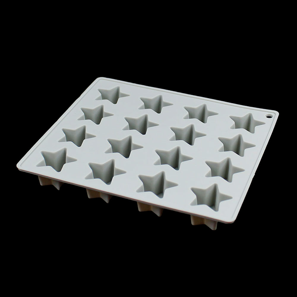 Silicone World DIY Five-pointed Star Ice Cube Silicone Molds 16 Grids Star Ice Grid Mold Ice Making Tray Chocolate Baking Tools: Yellow