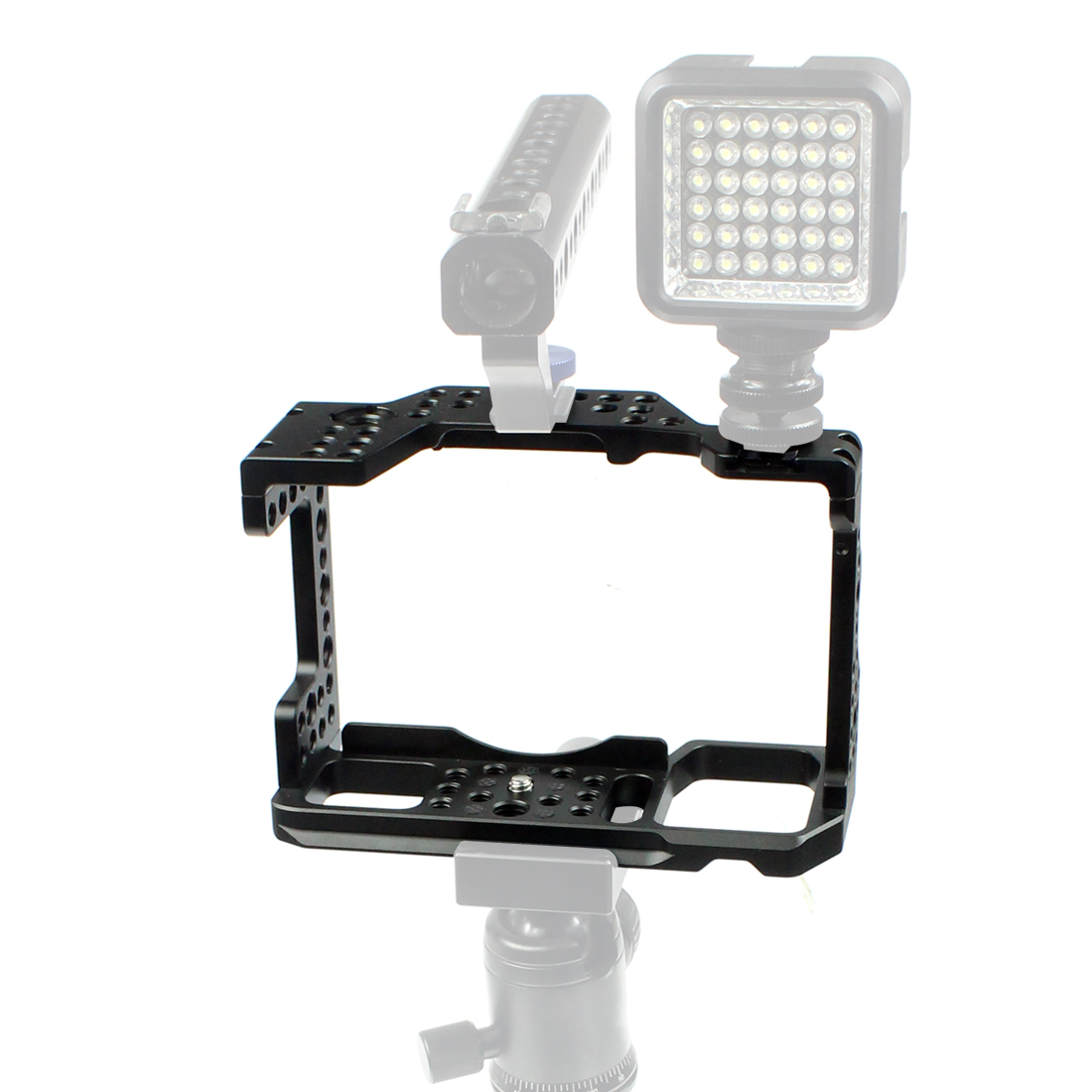 Cage de caméra portable en aluminium QR pour Sony A7RIII/A7III/A7MIII Kit d'extension de photographie de support de trépied pour reflex numérique
