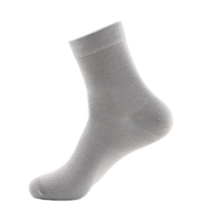 98%  bomuldsstrømper til mænd og #39 ensfarvede lange sokker ankel forretningsmænd sokker strømper til mænd: Grå
