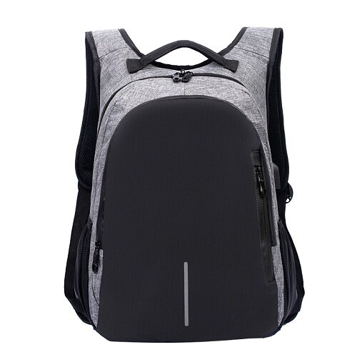 Multifunction Anti-theft Travel Large Capacity Business Computer Bag Charging Male College Student Backpack: black grey