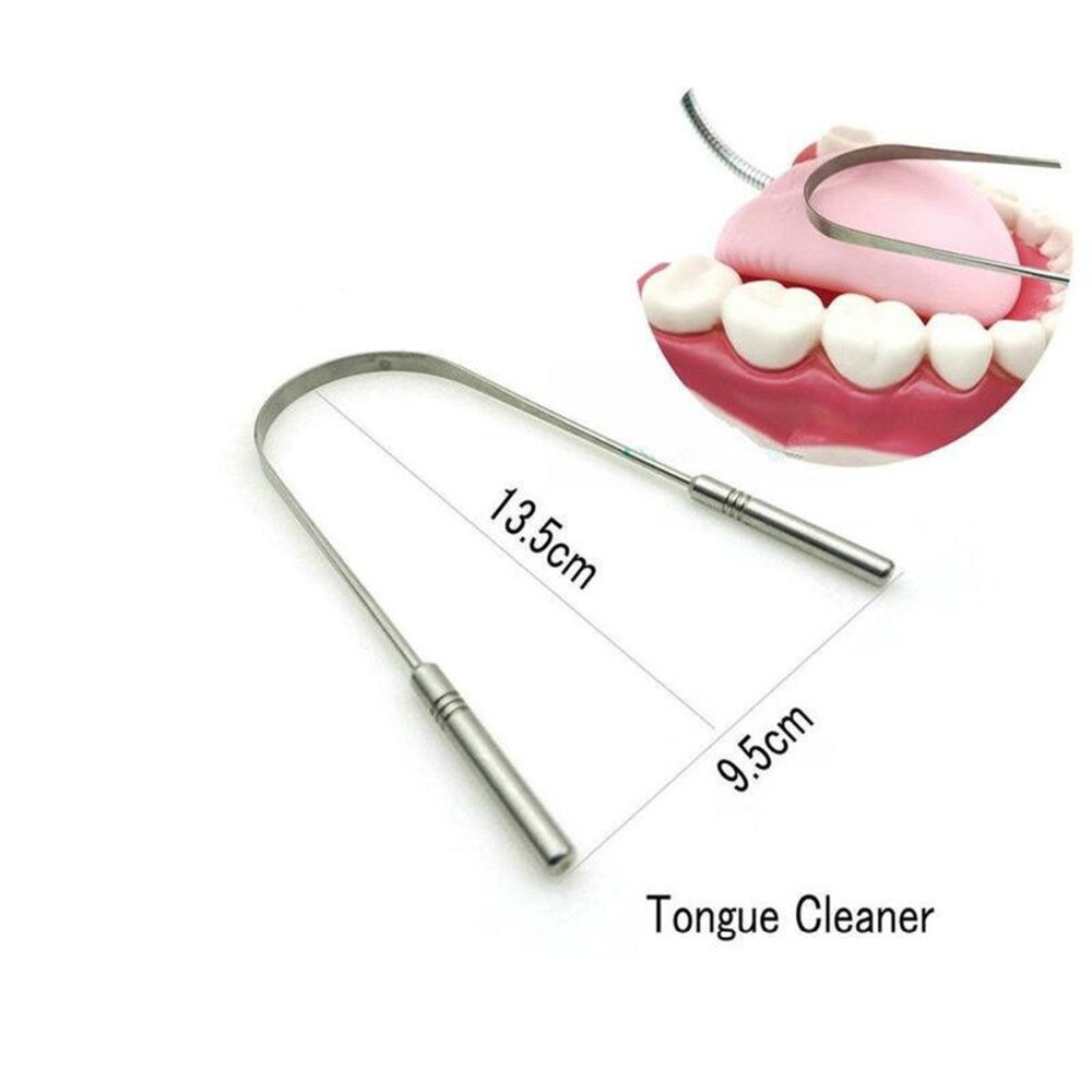 Roestvrij Staal Tong Schraper Frisse Adem Schoonmaken Tong Dental Oral Cleaner Hygiëne Care Tool