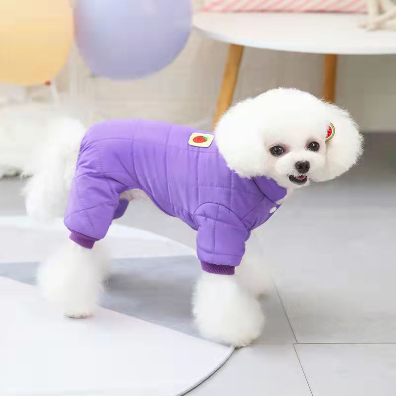 Pet Windproof Overalls Dog Clothes for Small Medium Dogs Down Coat Waterproof Thicken Parka Dog Jumpsuit Puppy Outfit