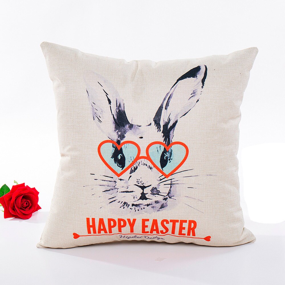 Taies d'oreiller de pâques canapé en lin housse de coussin confortable pour la maison oreillers décoratifs pour canapé Cojines Decorativos Para Sofá