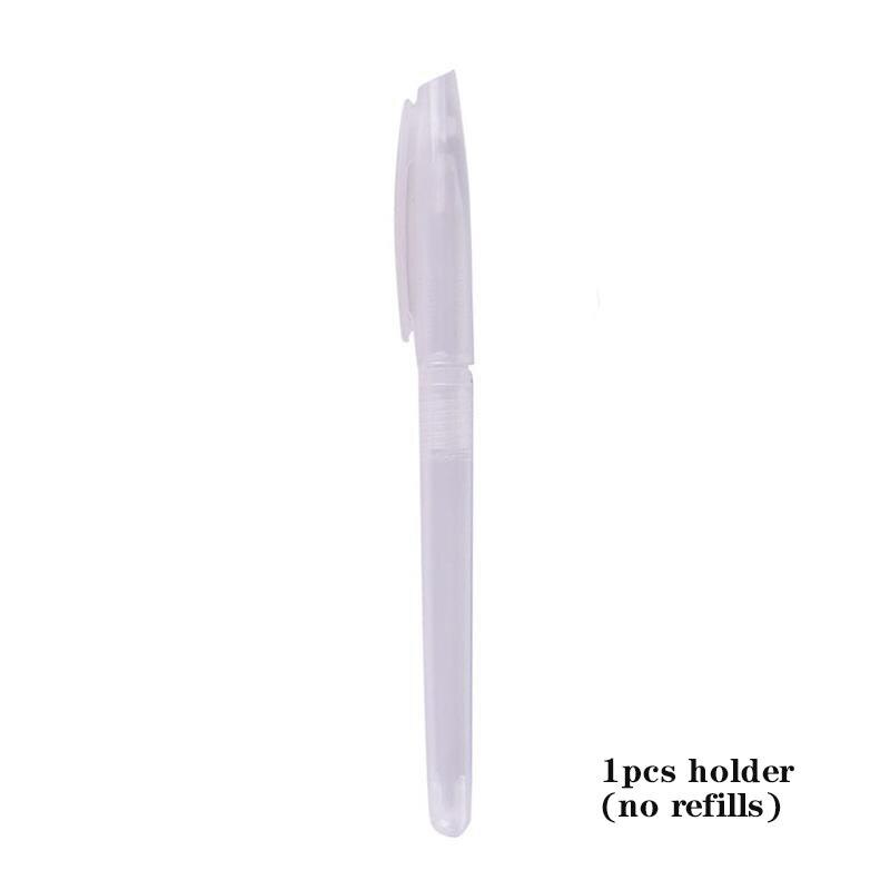 1Set inchiostro scomparsa pennarello in tessuto colorato penna cancellabile ad acqua per trapuntatura tessuto artigianale fai da te sartoria accessori per il cucito: 1 holder Transparent