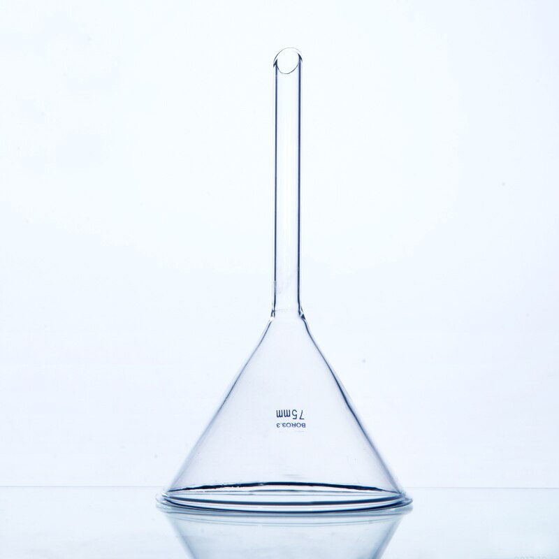 Embudo triangular de vidrio para laboratorio, equipo de laboratorio de vidrio de borosilicato grueso, 10 unids/paquete