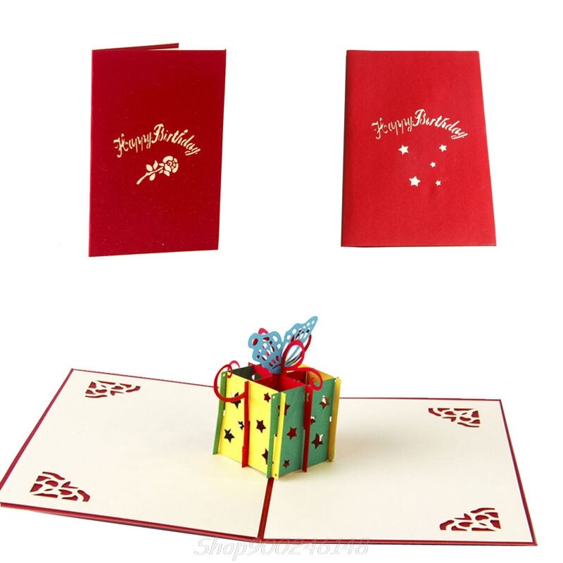 25 Styles 3D Pop UP Greeting Card Cat Box Animal Christmas Thanksgiving Birthday Handmade Jy16 20: 18