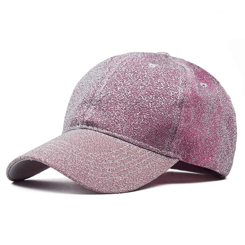 Di modo Delle Donne Degli Uomini di 6 Pannello Bling Berretto Da baseball di anca-salto cap Oro Argento viola Nero Rosa: rosa