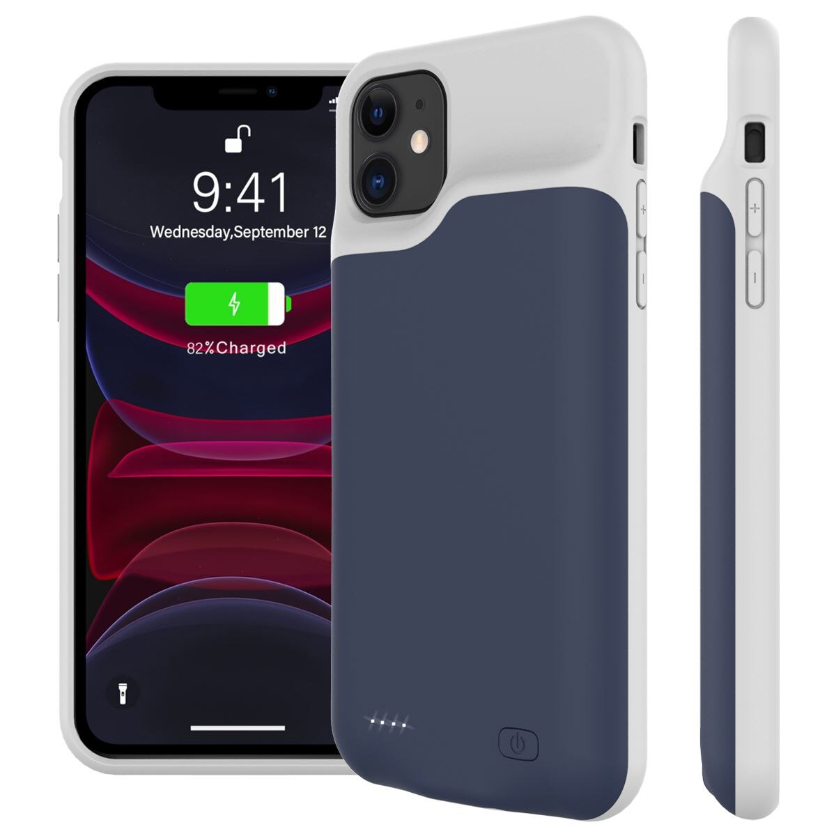 Voor iPhone 11 6.1 Inch Batterij Lader Case 5200mAh Externe Backup Charger Power Bank Beschermhoes Shockproof Coque Fundas