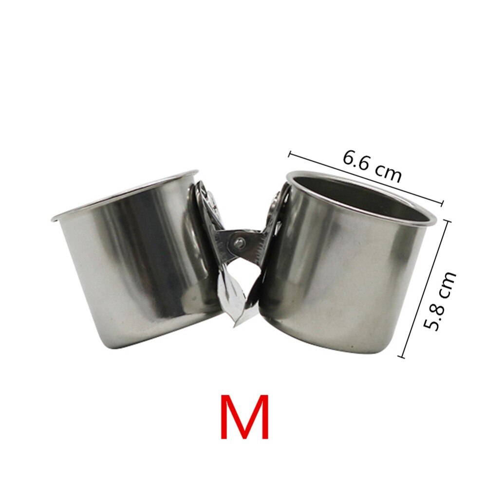 Comedero de acero inoxidable para aves, cuenco de agua para aves, soporte para jaula de loros, suministros para alimentación de aves, taza colgante para palomas, 1 ud.
