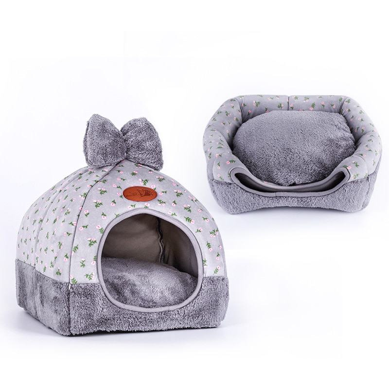 Hund säng matta kennel mjuk hund valp katter vinter varm säng sovhus för hundar bo soffa husdjur kennel hus matta chihuahua säng