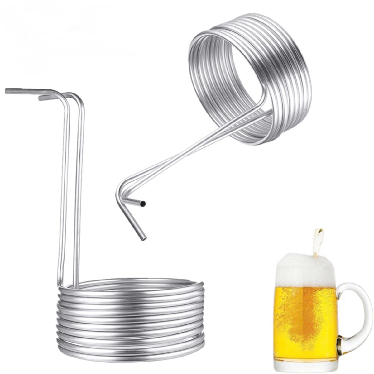 Tubos de refrigeración de acero inoxidable, kegeradores para el hogar, fermentación de mosto, súper eficiente