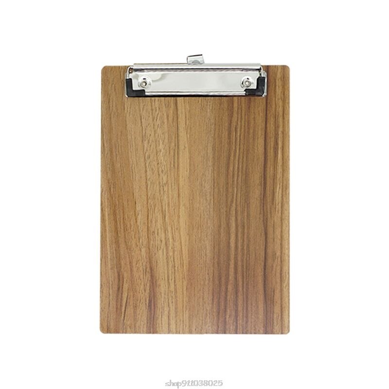 Portable A4 A5 Wooden Writing Clipboard File Hardboard Document Holder Office Stationery F24 21: A4-BN