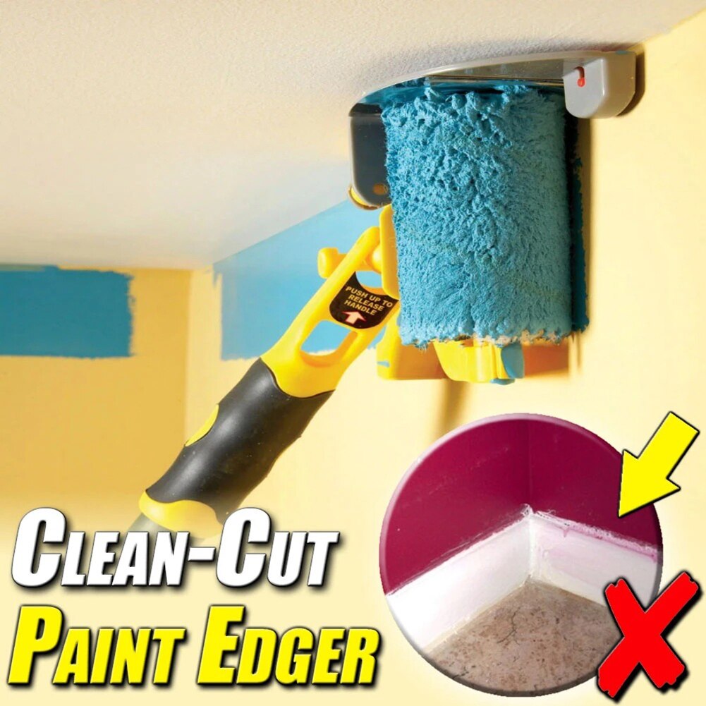 Bærbar sikker maling kantkant rullebørste praktisk hjem værelse væg lofter maling ren skåret maling kant rullebørste hjem sikre værktøjer