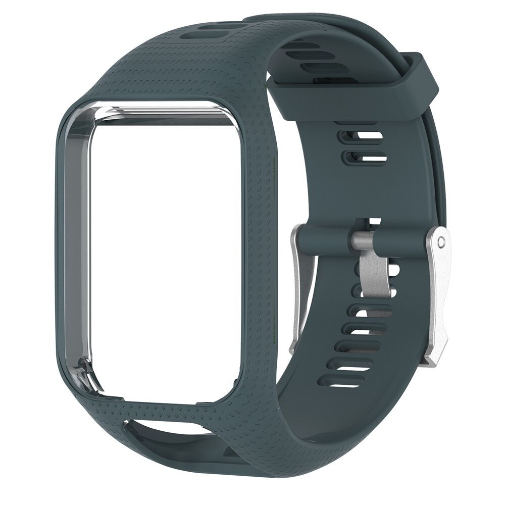 Erstatningsarmbånd til tomtom urrem silikonebånd til tomtom runner 3/ eventyrer/golfspiller 2/ løber 2 cardio/spark 3 musik: Gråblå