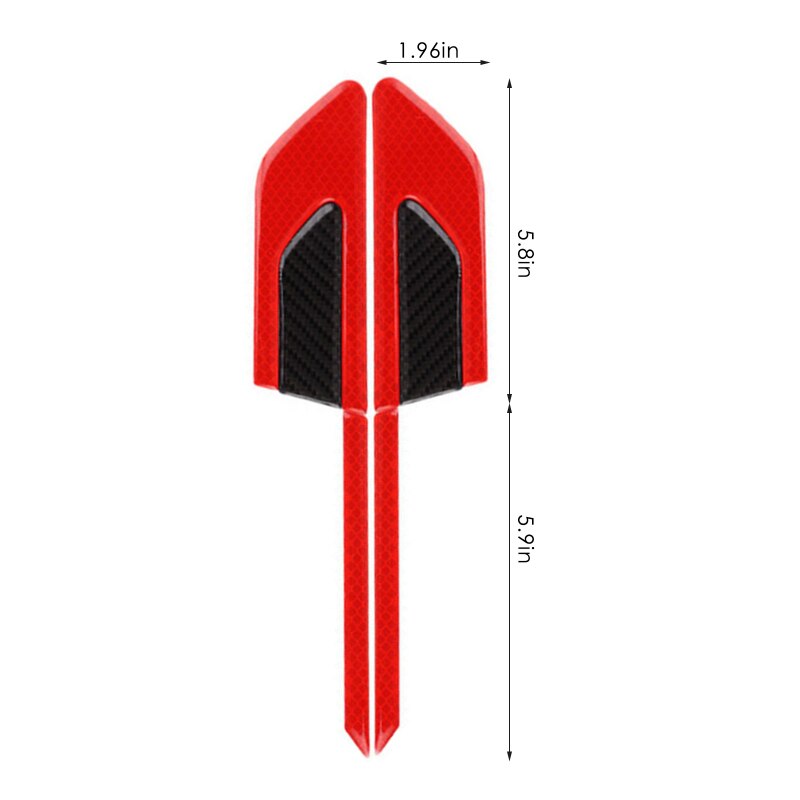 2Pcs/Set Car Reflective Safety Warning Strip Tape Car Bumper Reflective Strips Secure Reflector Stickers Decals Car Decorations