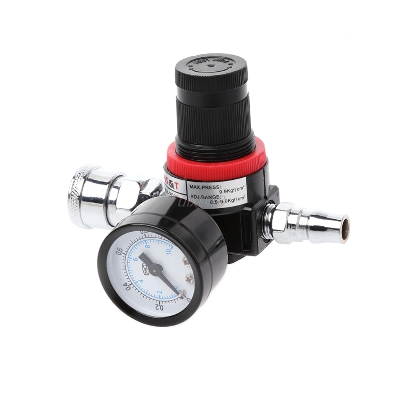 1/4" HVLP Spray Gun Air Regulator w/Pressure Gauge Diaphragm Control Auto Paint G03 Whosale